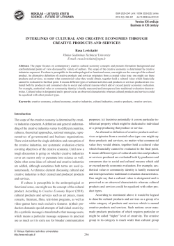 interlinks of cultural and creative economies through creative