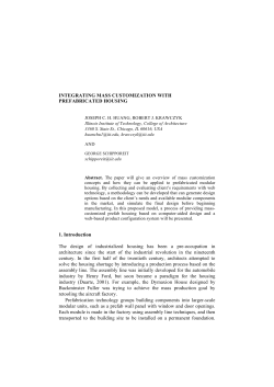 INTEGRATING MASS CUSTOMIZATION WITH