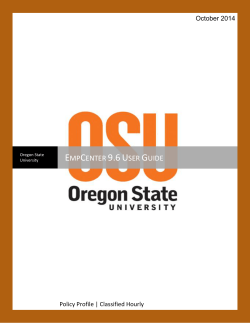 EmpCenter 9.6 User Guide - Oregon State University