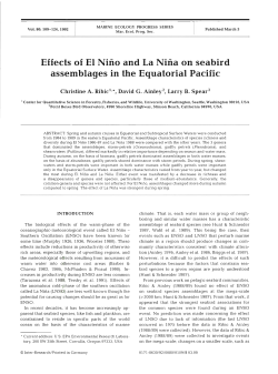 Effects of El Nino and La Nina on seabird assemblages in the