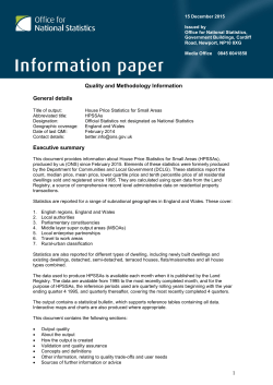 Quality and Methodology Information