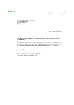 Ekspertudvalget om &aring;bne standarder c/o IT