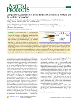 Comparative Absorption of a Standardized Curcuminoid Mixture and