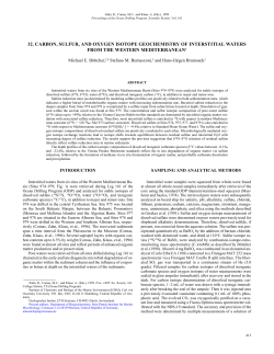 32. carbon, sulfur, and oxygen isotope geochemistry of interstitial
