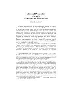 Classical Persuasion through Grammar and Punctuation