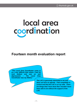 Fourteen month evaluation report - Local Area Coordination Network