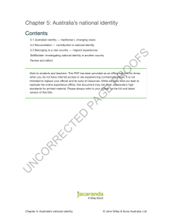 5: Australia`s national identity
