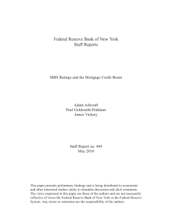 MBS Ratings and the Mortgage Credit Boom