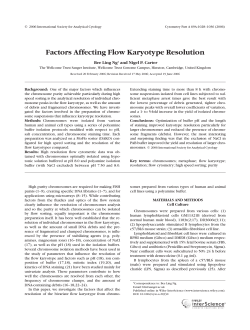 Factors affecting flow karyotype resolution