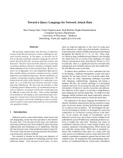 Toward a Query Language for Network Attack Data