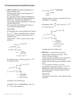 4. APPLY MATH The half-life of Rubidium