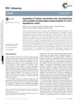 Assembly of carbon nanotubes into microparticles
