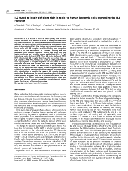 IL2 fused to lectin-deficient ricin is toxic to human leukemia