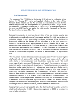 SECURITIES LENDING AND BORROWING (SLB) 1. Brief