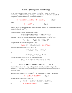 Possible Orbits for Inverse Square Law Force
