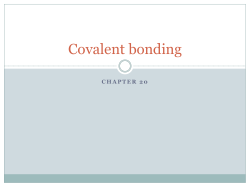 Covalent bonding