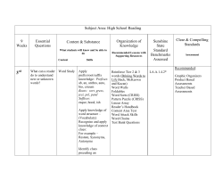 Subject Area: High School Reading 9 Weeks Essential Questions