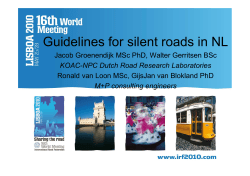 Guidelines for silent roads in NL