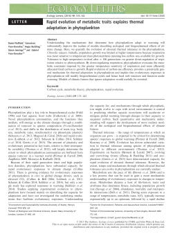 Rapid evolution of metabolic traits explains thermal adaptation in