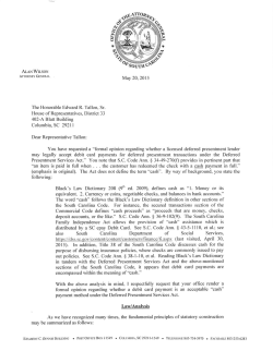 0/` &bull;SOl/lu ct - South Carolina Attorney General