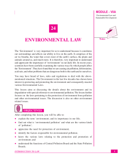 24 ENVIRONMENTAL LAW