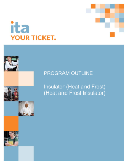 Heat and Frost Insulator - Industry Training Authority