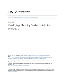 Developing a Marketing Plan For Hertz China