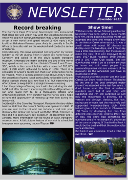 NEWSLETTER - Franschhoek Motor Museum