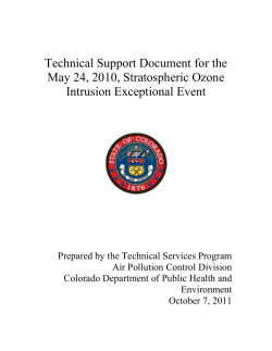 Technical Support Document for the May 24, 2010