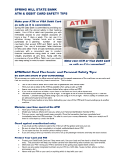 ATM Safety for Website - Spring Hill State Bank