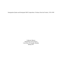 Immigration Quotas and Immigrant Skill Composition