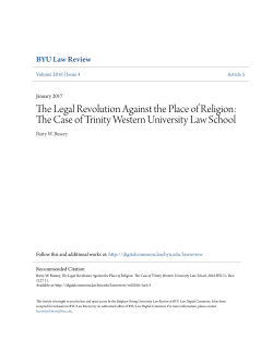 The Legal Revolution Against the Place of Religion