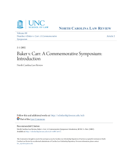 Baker v. Carr: A Commemorative Symposium