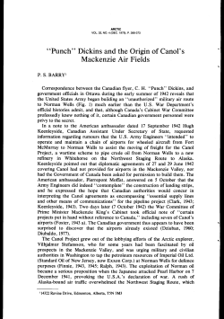 &ldquo;Punch&rdquo; Dickins and the Origin of Canol`s Mackenzie Air Fields