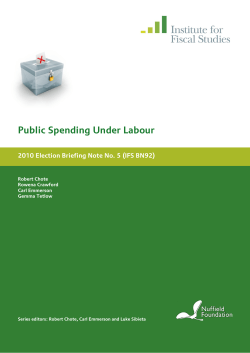 Public spending under Labour - Institute for Fiscal Studies