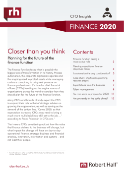 Finance 2020: Closer than you think.