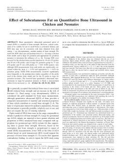 Effect of Subcutaneous Fat on Quantitative Bone