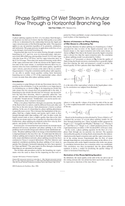 Phase Splitting Of Wet Steam in Annular Flow Through a