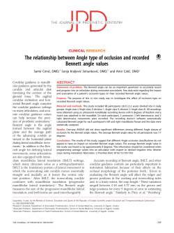 The relationship between Angle type of occlusion and recorded