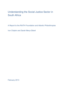 Understanding the Social Justice Sector in South Africa