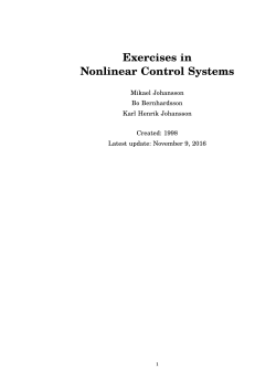 Exercises in Nonlinear Control Systems