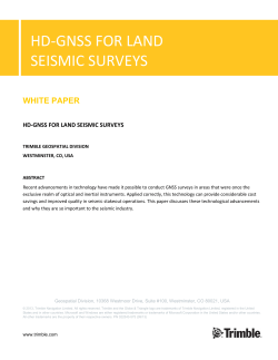 HD-GNSS for Land Seismic Surveys