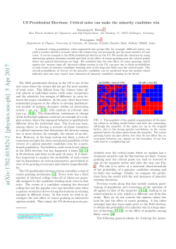 US Presidential Elections: Critical noise can make the minority