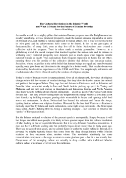 Islam`s Cultural Revolution - Eqbal Ahmad Centre for Public Education