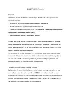 Dissertation Formatting - Southern Connecticut State University