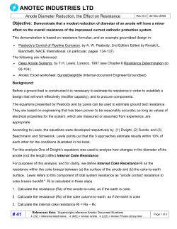 Anode Diameter and Resistance