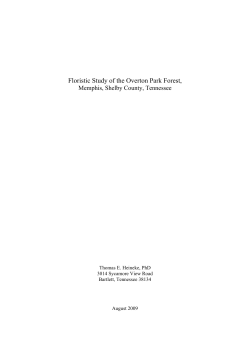 Floristic Study of the Overton Park Forest