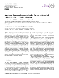 Part 1 - Climate of the Past