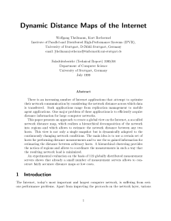 Dynamic Distance Maps of the Internet