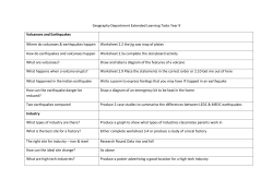 Geography Extended Learning tasks Year 9